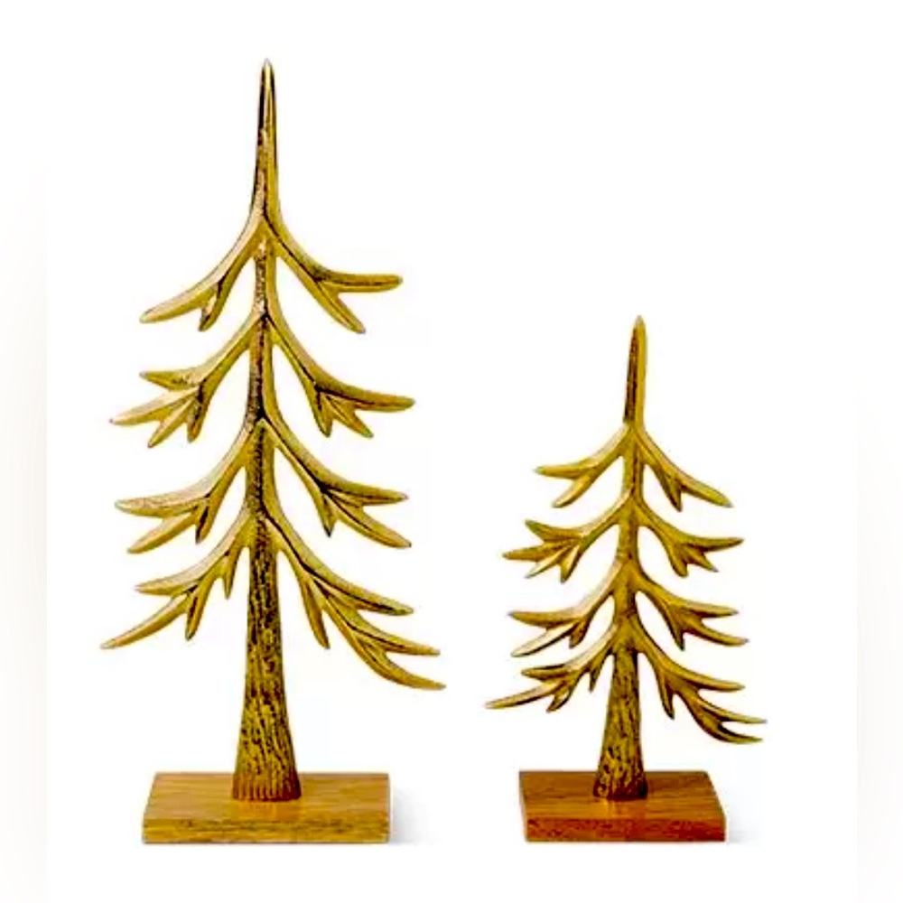 Merry Moments Sculpted Gold Trees.